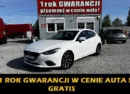MAZDA 3 1 ROK GWARANCJI W CENIE AUTA, Zamiana, Benzyna, Salon PL, Alu, śliczna