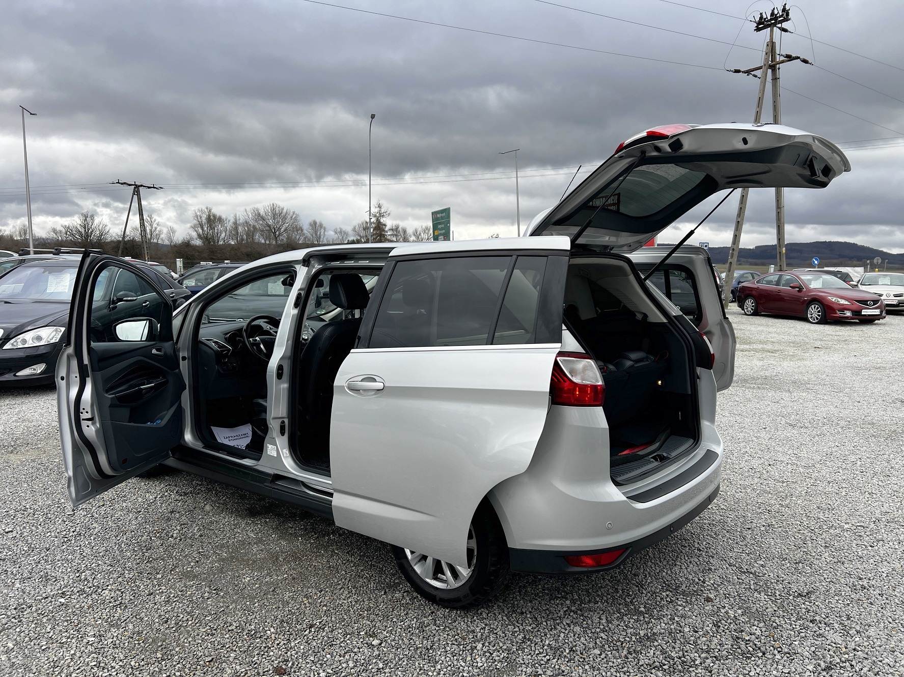 FORD GRAND-C-MAX 1 ROK GWARANCJI W CENIE AUTA, Zamiana, 7 os, Navi, Kamera, 2.0D !